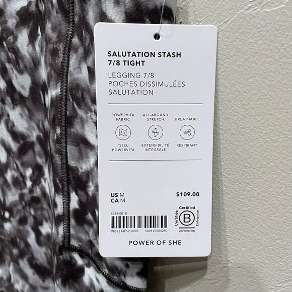 NWT Athleta Salutation Stash High Rise 7/8 Tight Leggings - Size: Medium - Picture 7 of 11